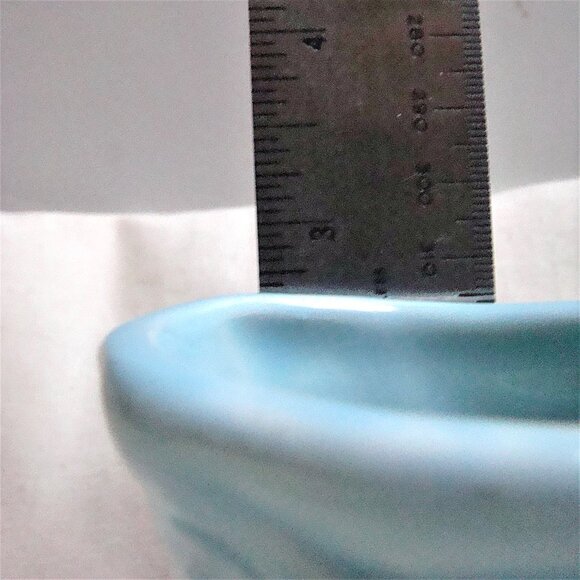 VTG Blue Ceramic Baby Shoe Nursery Planter Small - Picture 8 of 8